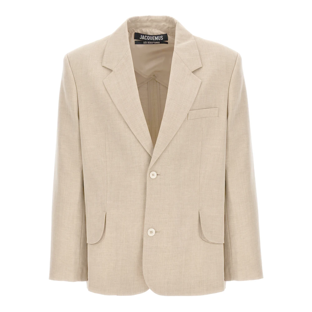Jacquemus Beige The Titolo Jacket - Male - Blazers - L - Jackets