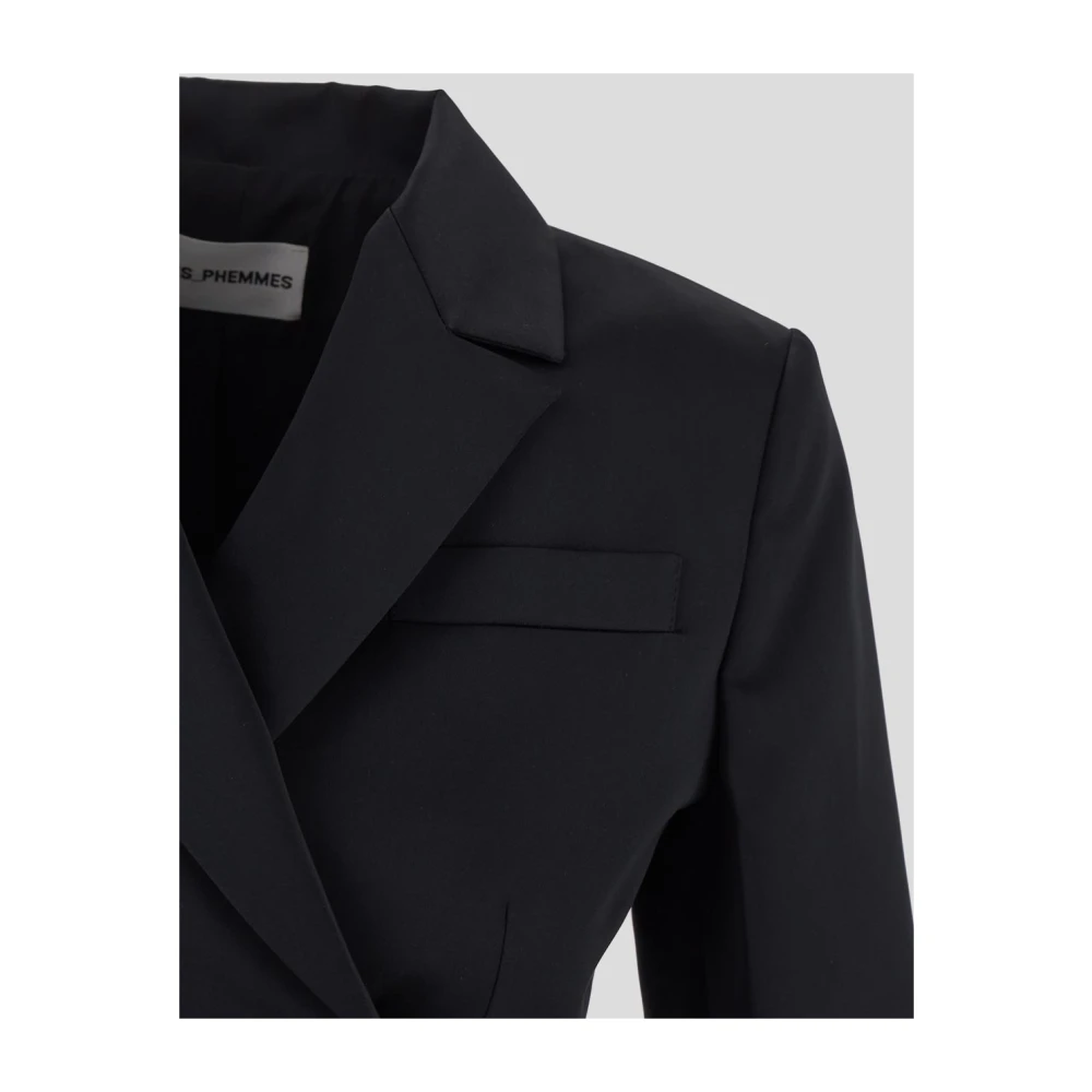 DES Phemmes Polyester Fitted Blazer Jas Black Dames