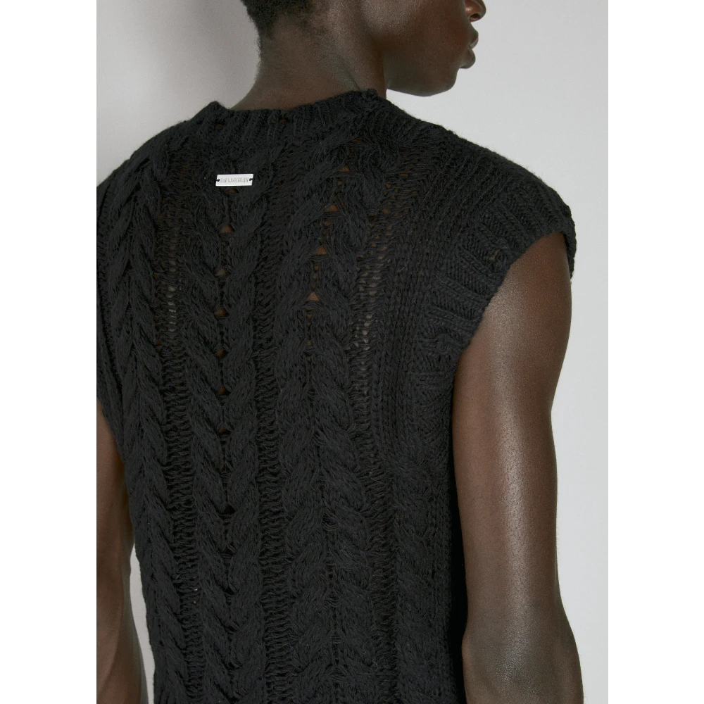 Han Kjøbenhavn Chunky Cable Gebreid Vest Black Heren