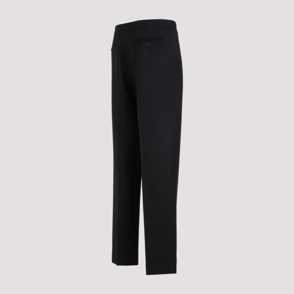The Row Baird Broek in Zwart Grijs Melange Black Heren