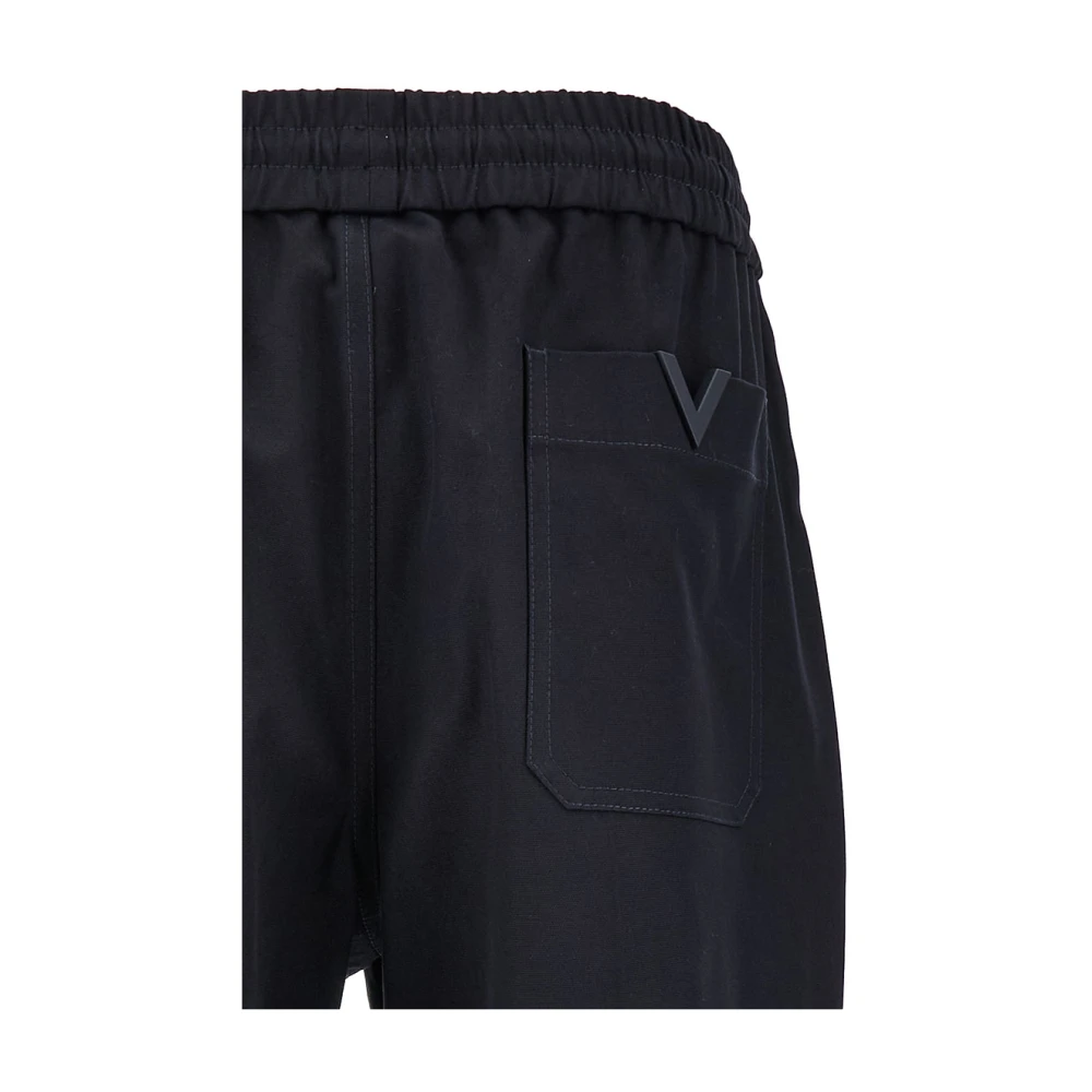Valentino Straight Trousers Blue Heren
