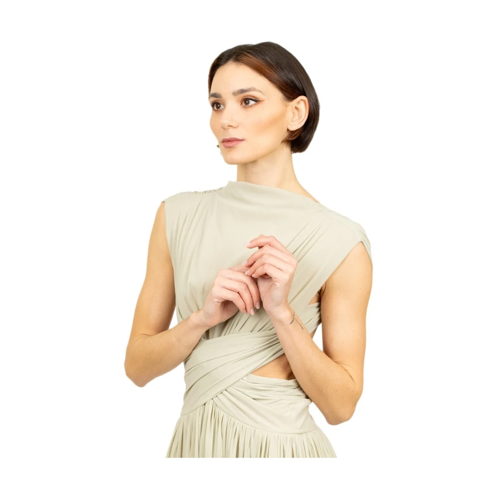 Philosophy di Lorenzo Serafini Salie Tule Stretch Jurk Green Dames