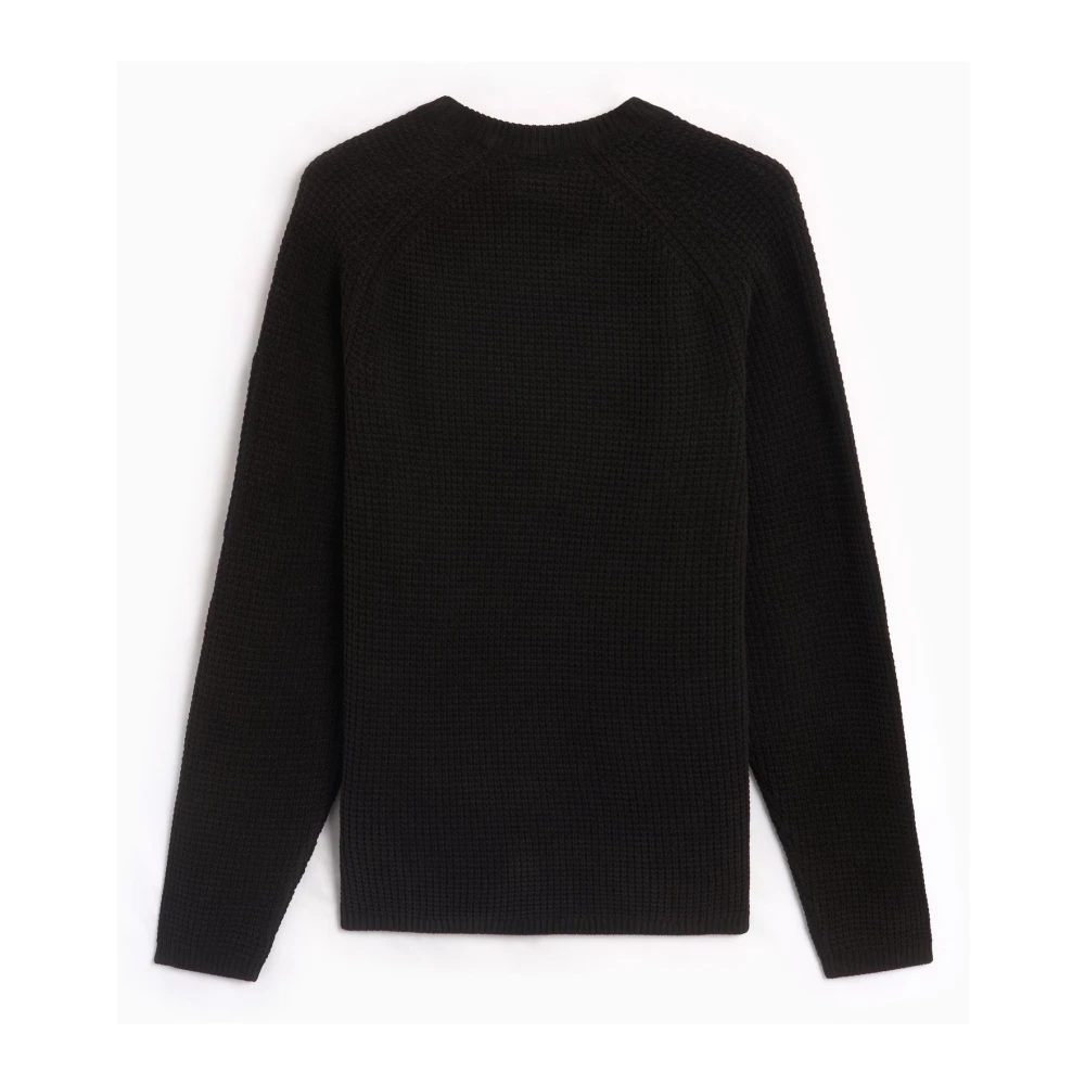 C.P. Company Zwarte Chenille Crewneck Wafeltrui Brown Heren