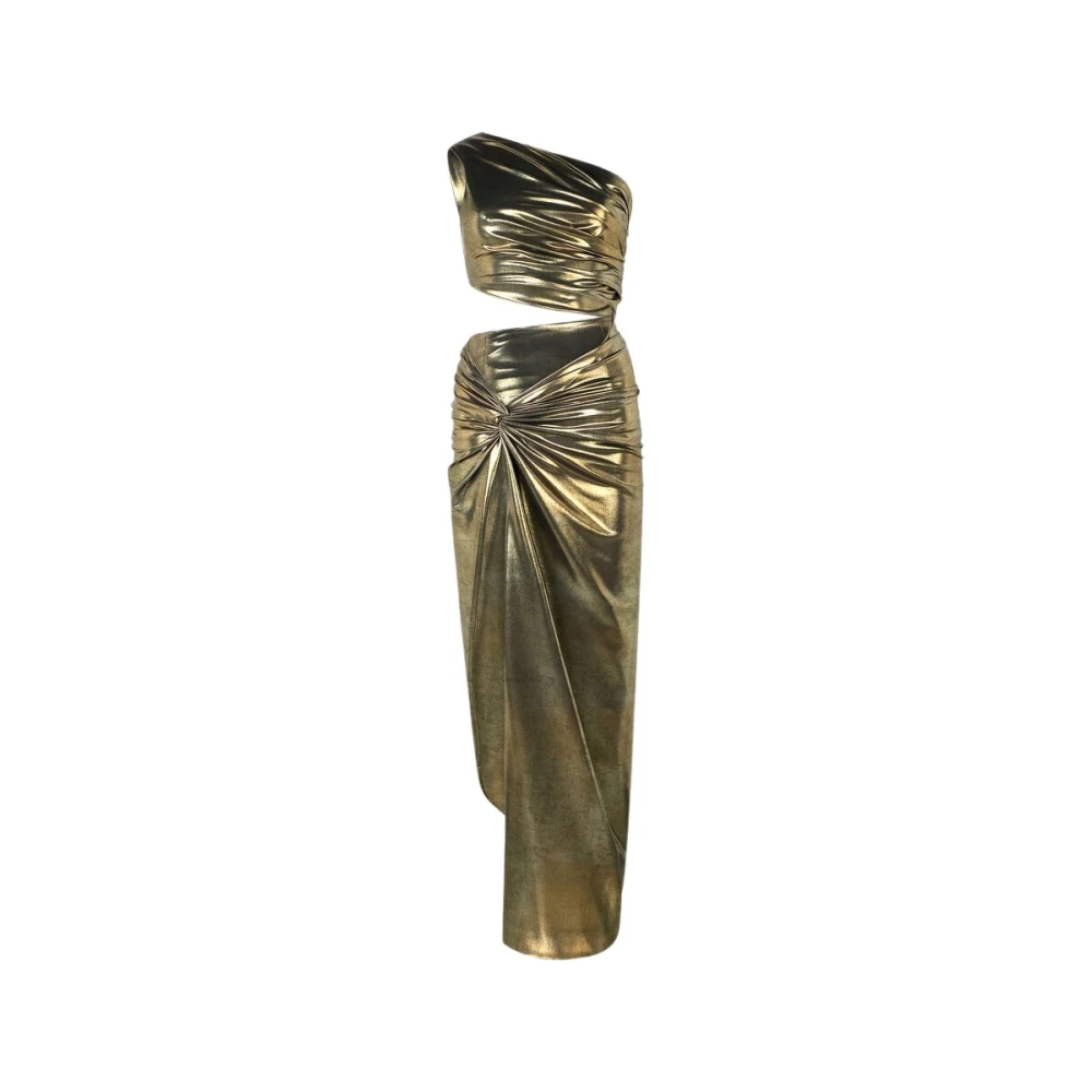 Roberto Cavalli One-Shoulder Dress With Cut-Out Detail - Female - Party Dresses - Yellow - M - Dresses