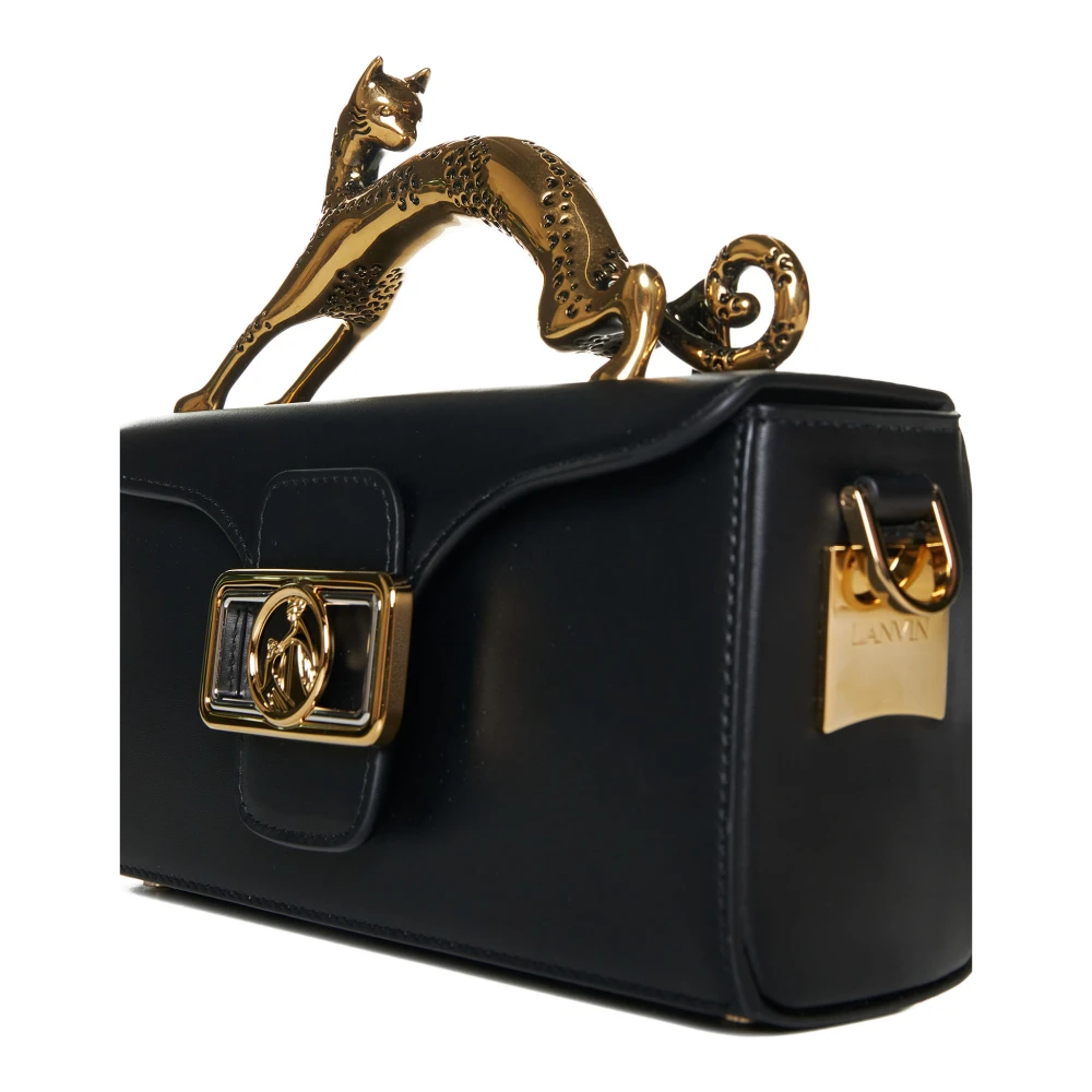 Lanvin Zwarte Potlood Kat Mini Tas Black Dames