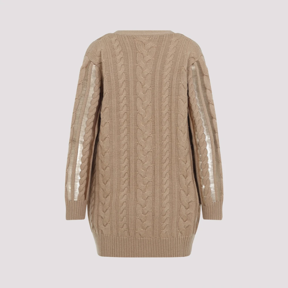 Max Mara Kameel Micro Cardigan Beige Dames