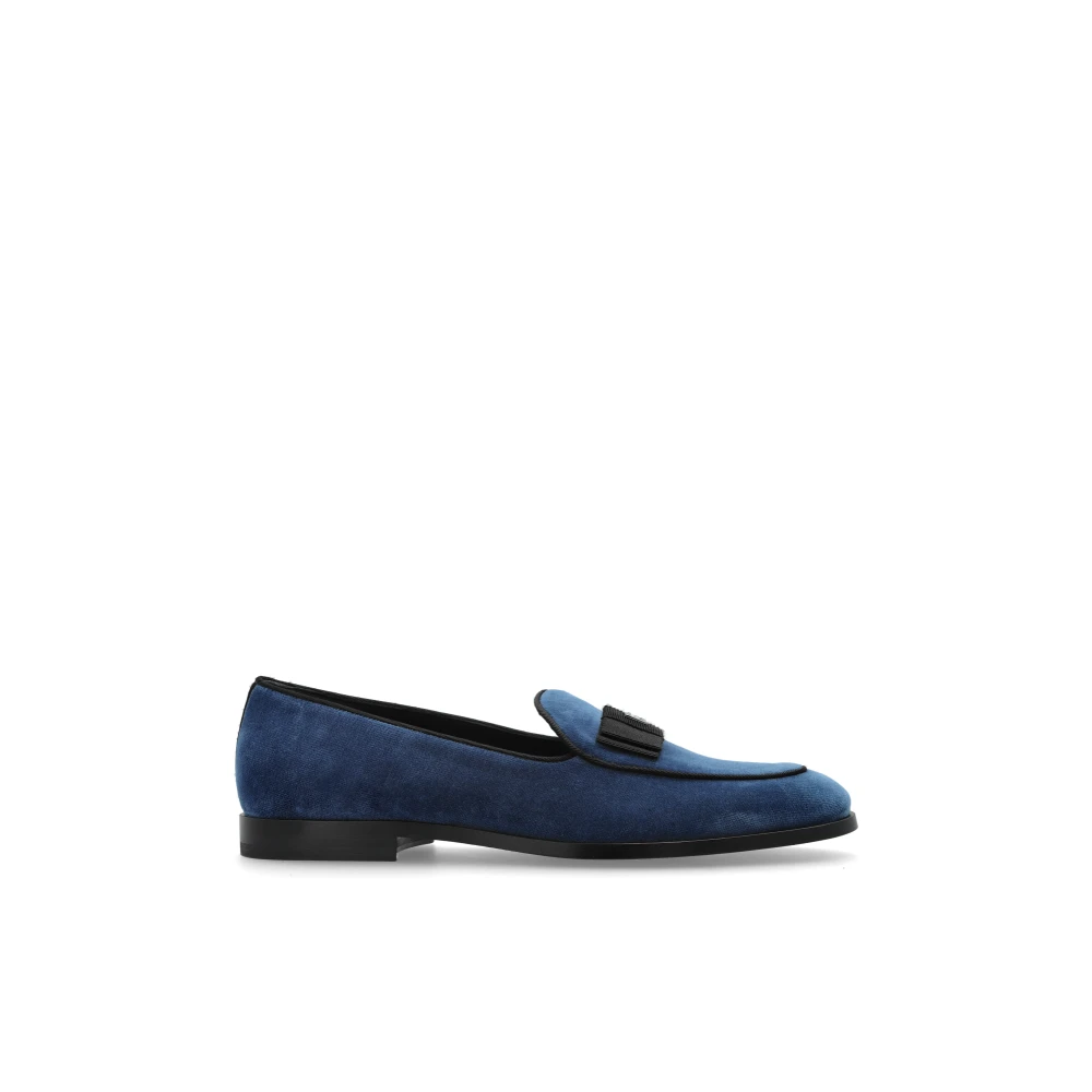 Dolce & Gabbana Homme Bleu Chaussures, Taille: 44 Eu Chaussures Avec Logo