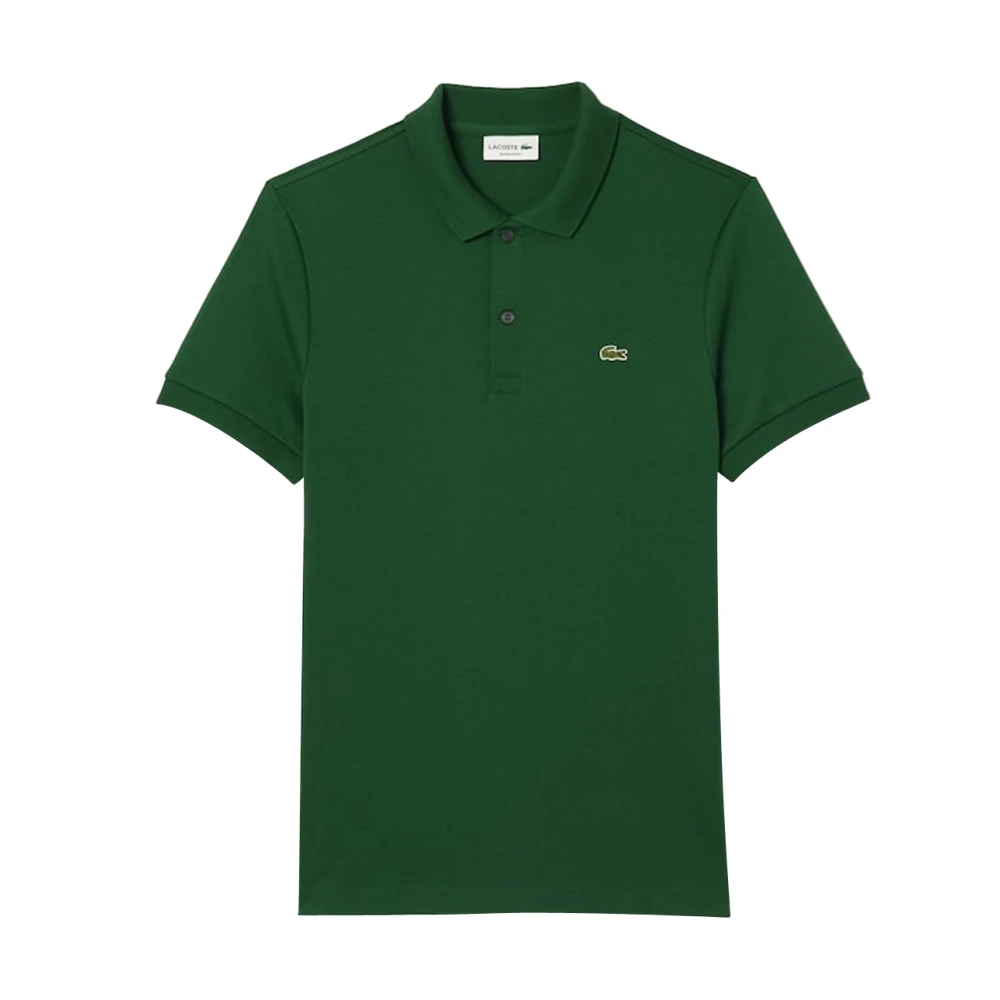 Lacoste Men's Green Polo Shirts, 2XL, Regular Fit Cotton Pima Polo Shirt