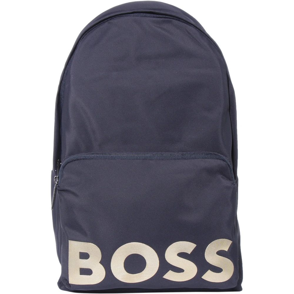 Hugo Men's Blue Backpacks, One Size, Navy Backpack With Zip Closure