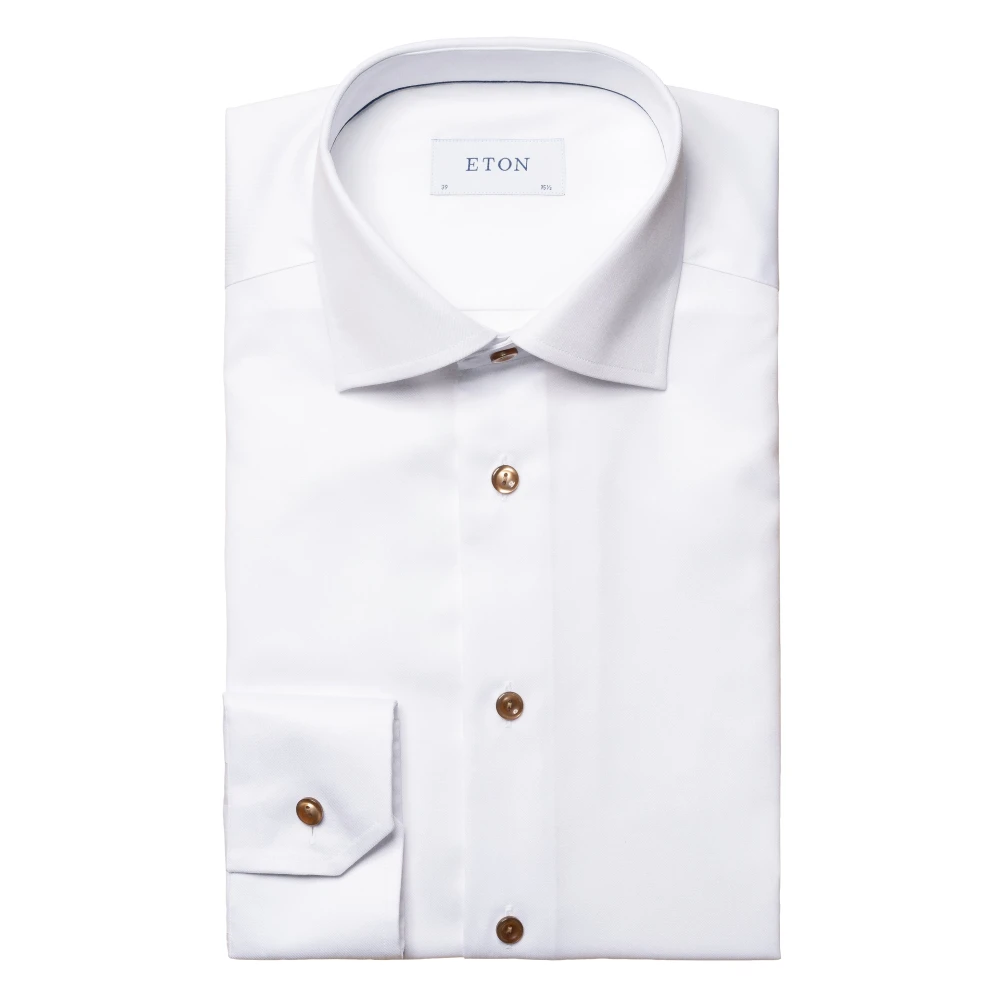 Eton Contemporary Fit Wit Overhemd White Heren