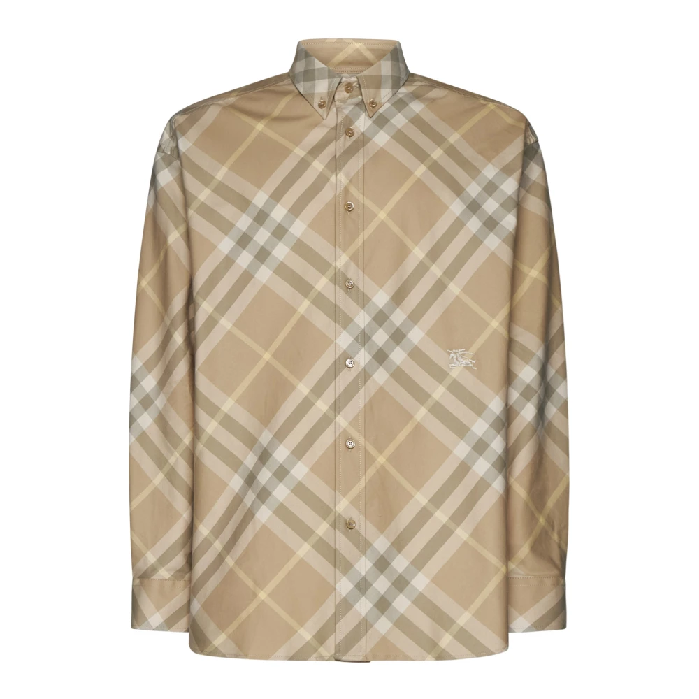 Burberry Vintage Check Patroon Geborduurd Overhemd Multicolor Heren