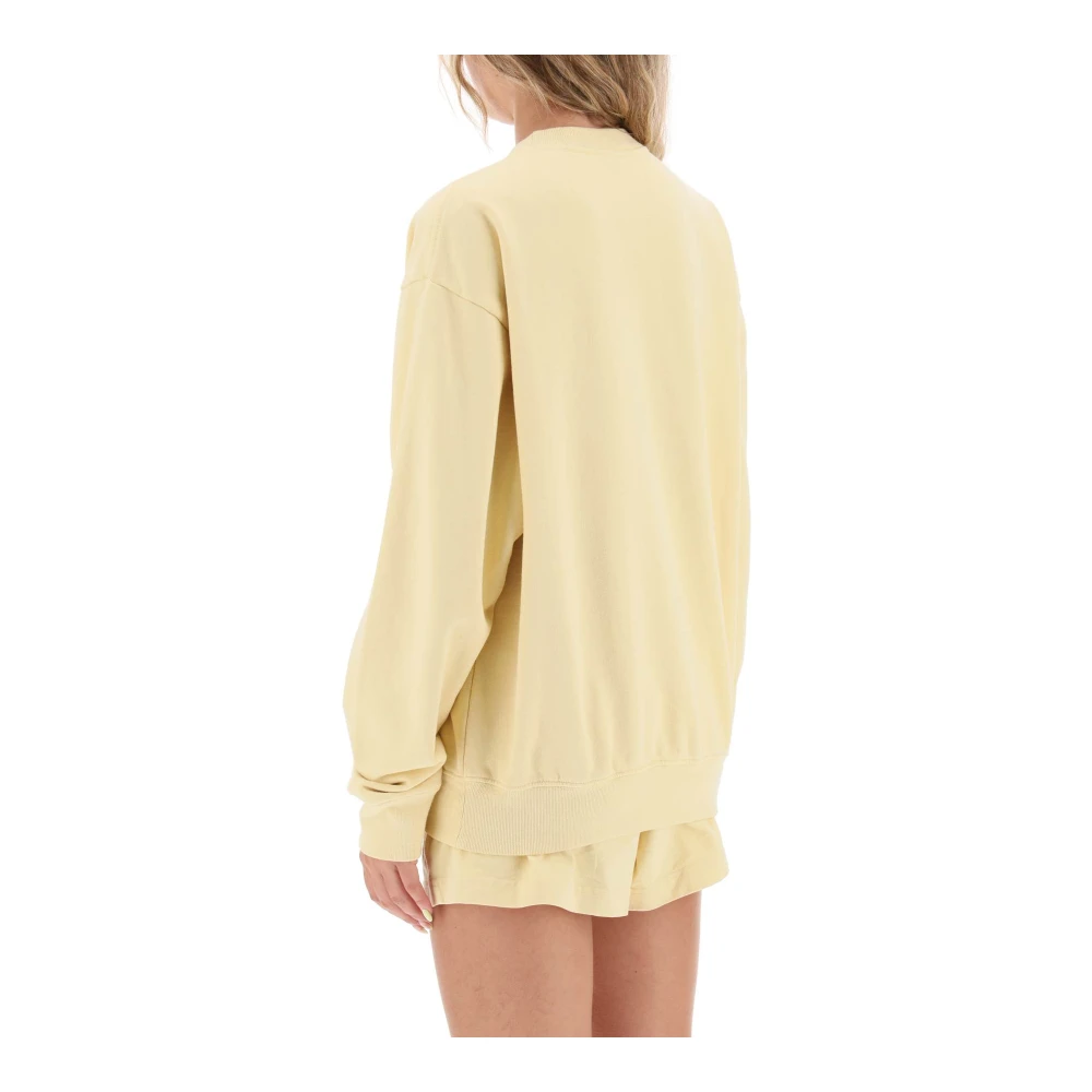 Sporty & Rich Oversized Ivy Sweatshirt met letterprint Yellow Dames