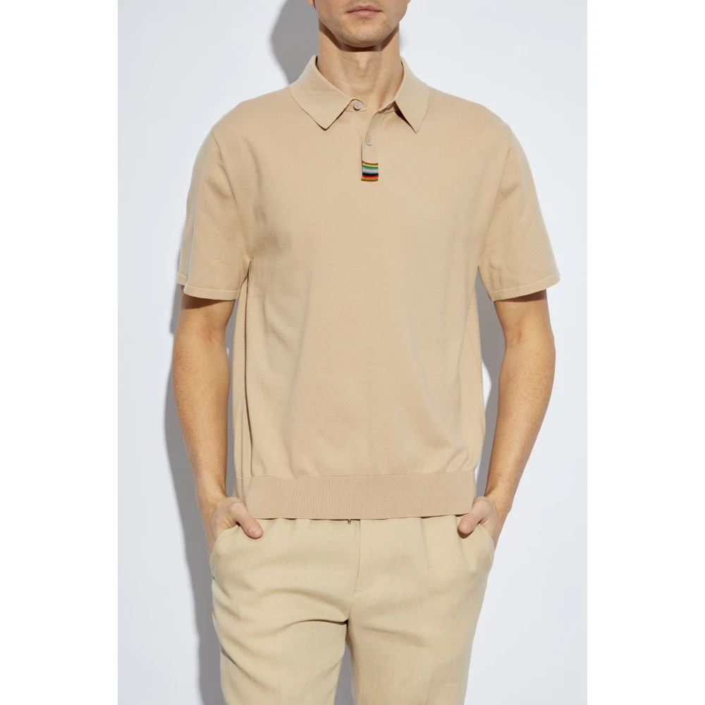 Paul Smith Katoenen polo Beige Heren
