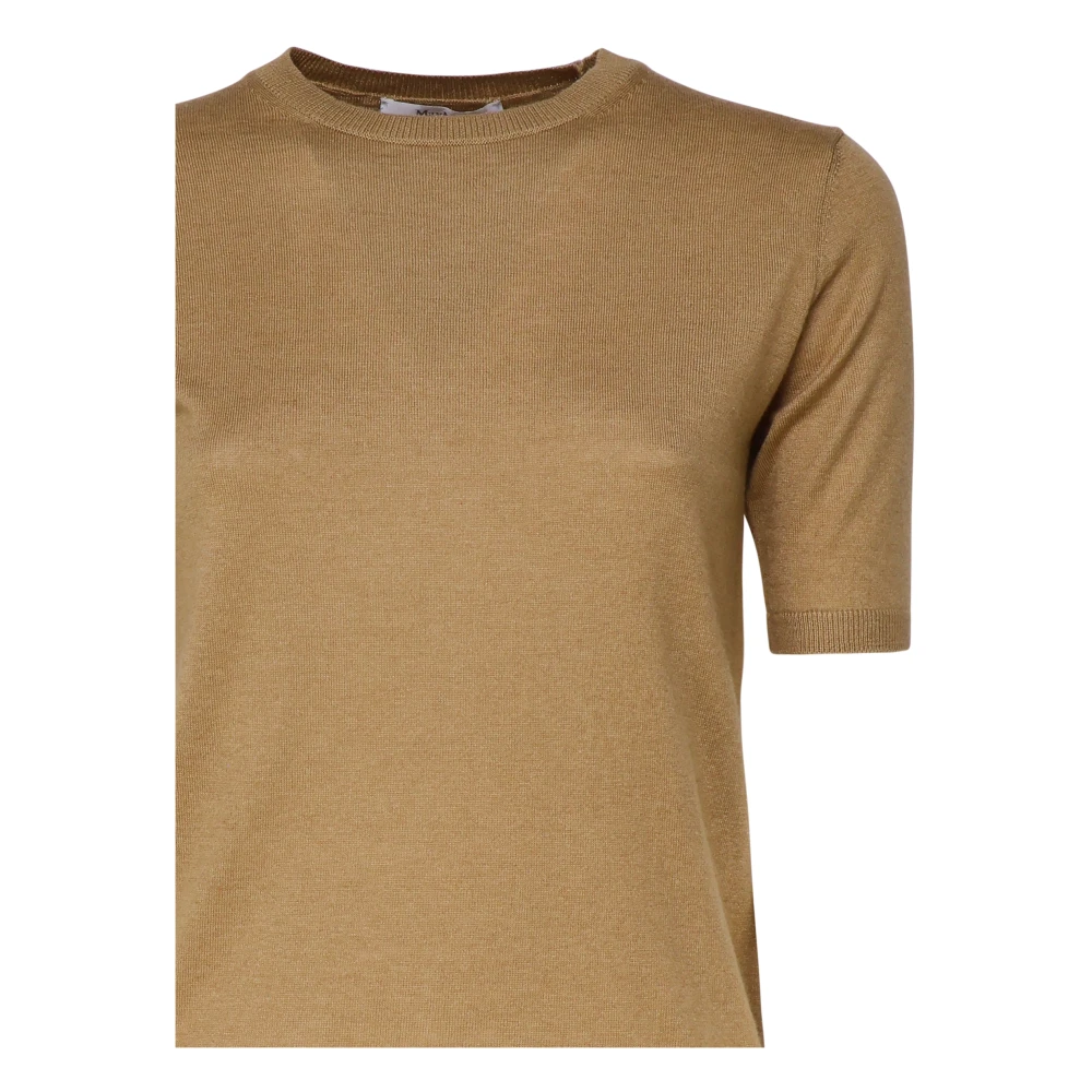 Max Mara Zijdeblend Kameeltrui Italië Gemaakt Brown Dames
