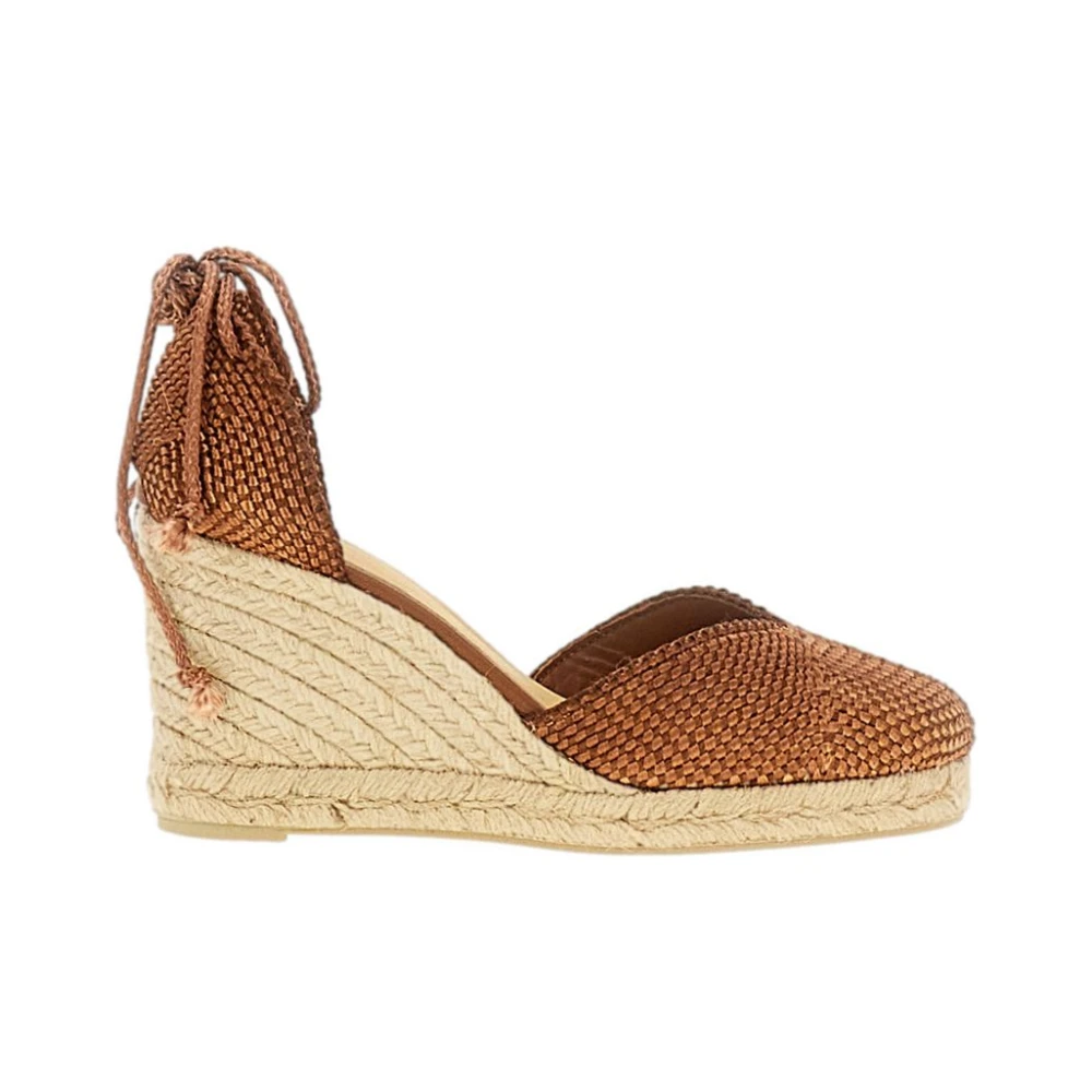 Castañer Women's Brown Wedge Sandal - Wedges - 4 Uk - Shoes