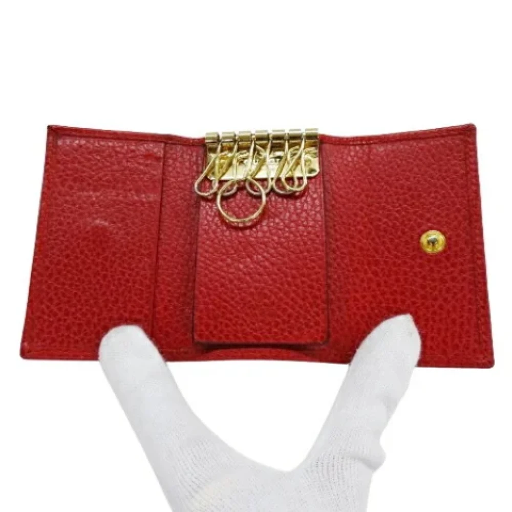 Gucci Vintage Pre-owned Leather key-holders Red Dames