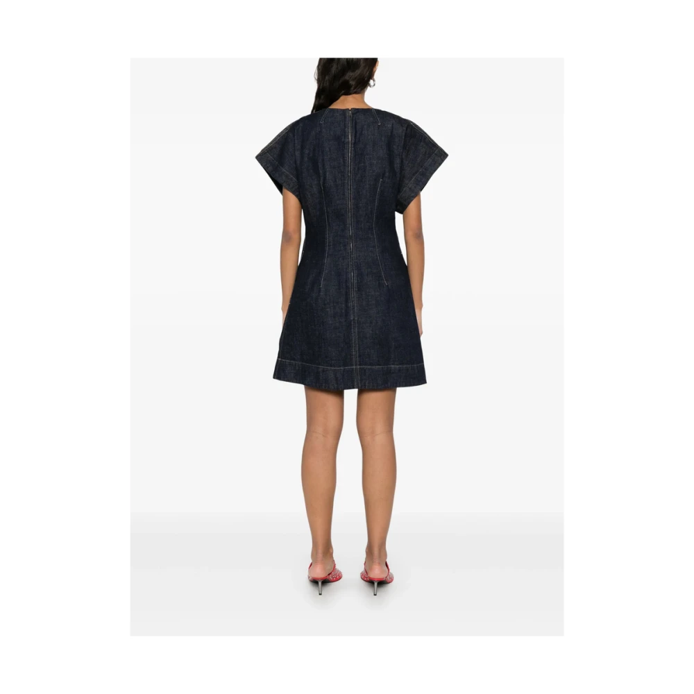 Soeur Indigo Blauwe Jurk met Ronde Hals Blue Dames