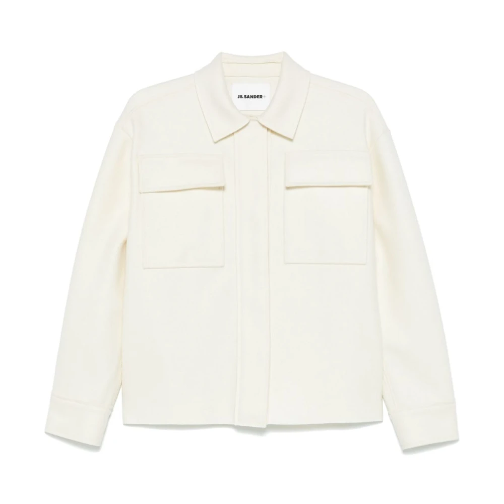 Jil Sander Natuurlijke Pao Jas White Dames