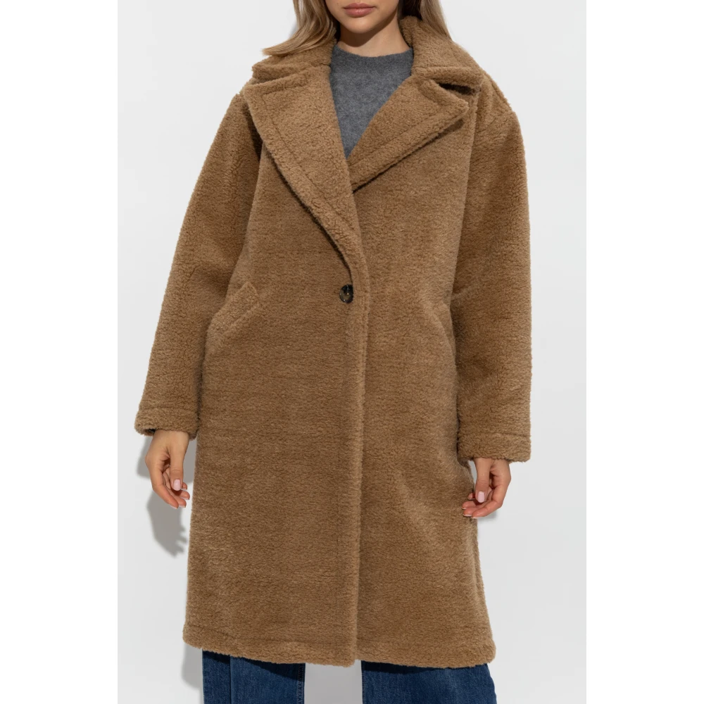 Michael Kors Faux Fur Coat Brown Dames