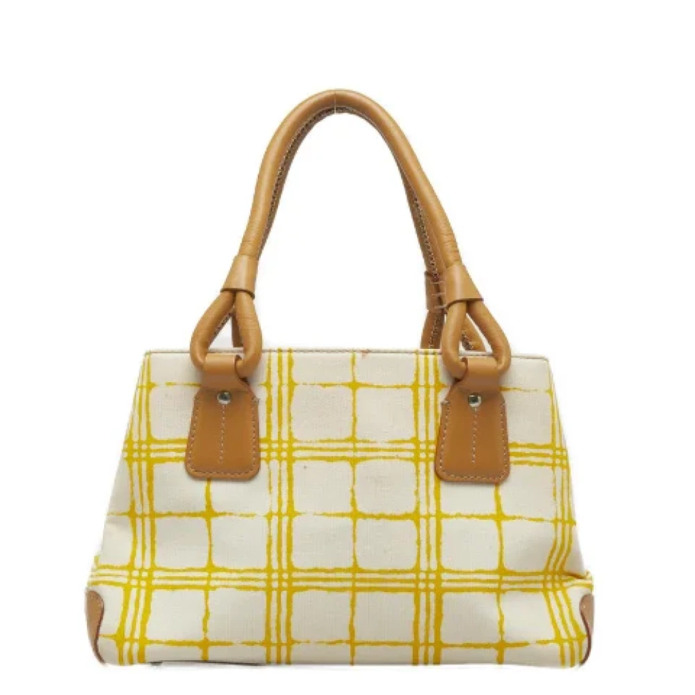 Burberry Vintage Pre-owned Leather handbags Yellow Dames