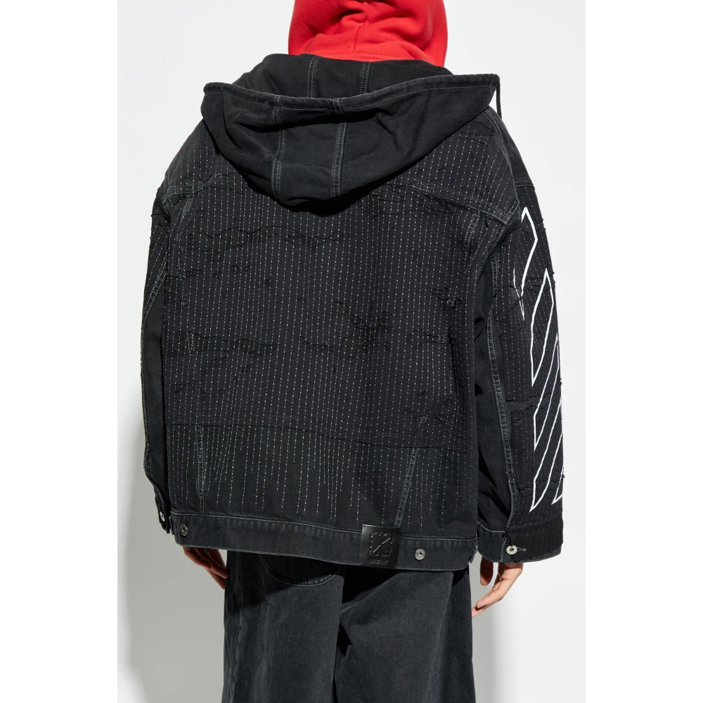 Off White Denim jas Black Heren