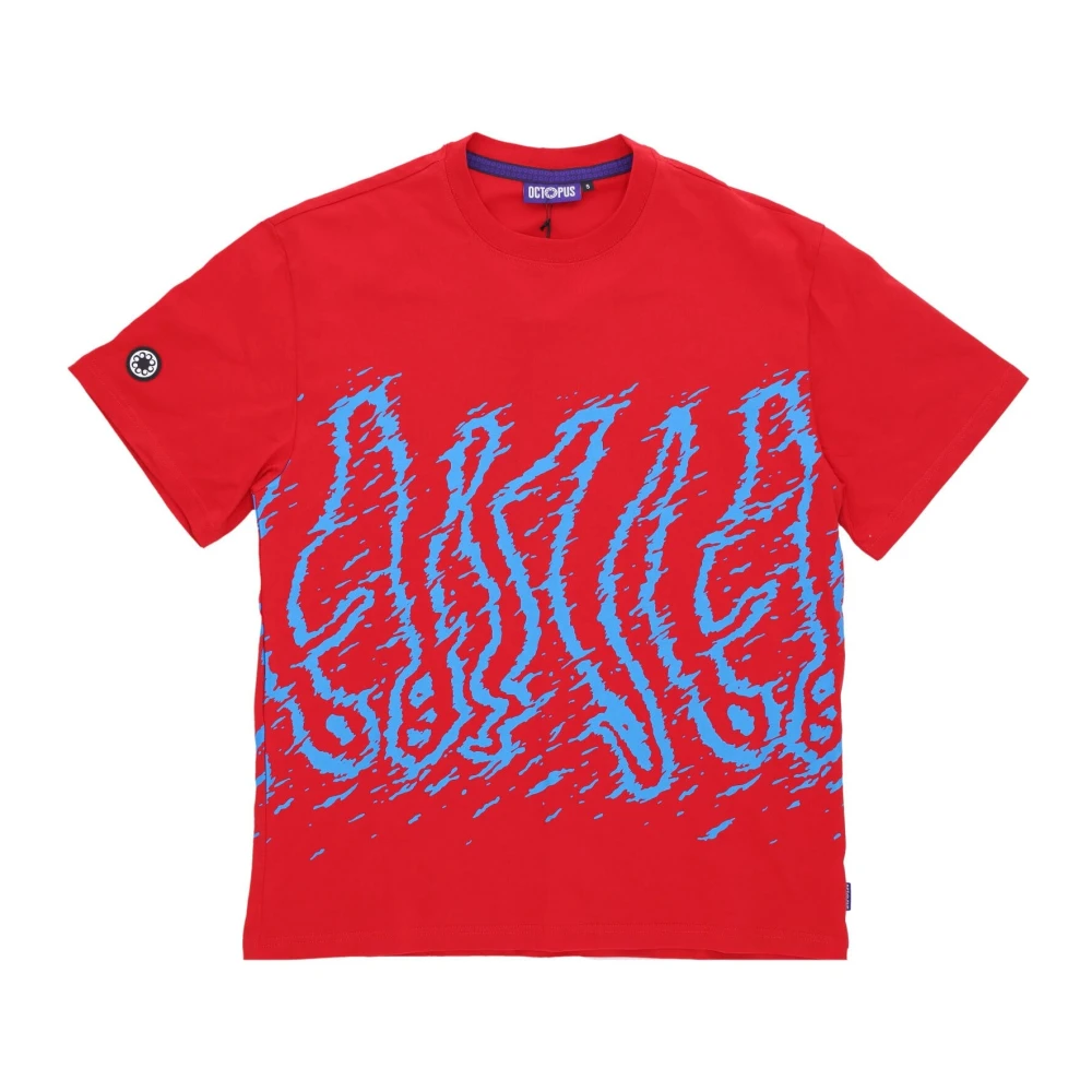 Octopus Rode Mannen Tee met Logo Red Heren