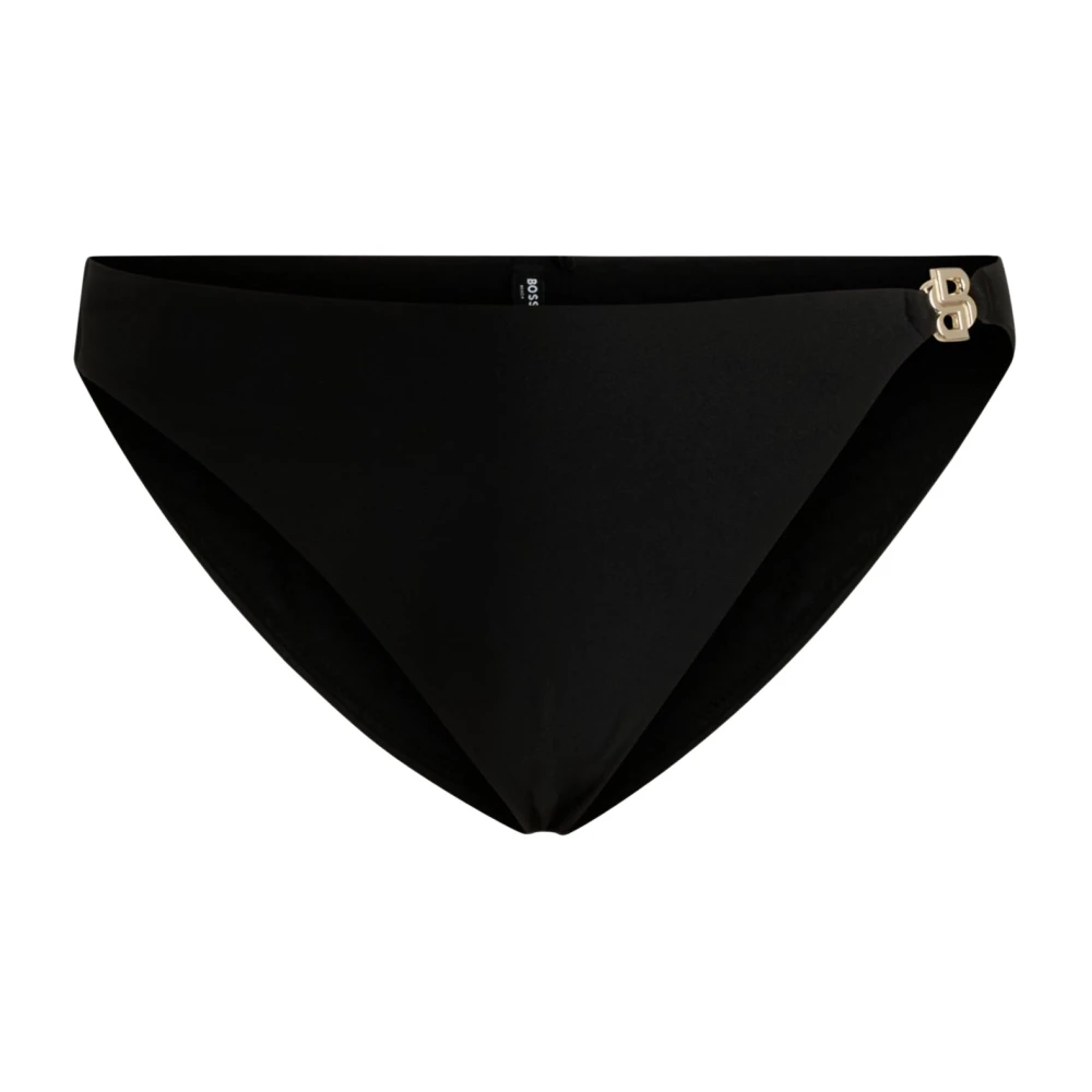 Hugo Boss Zwarte Bikini Slip met Double B Monogram Black Dames