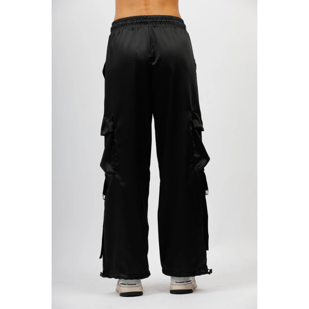 Disclaimer Cargo Satijnen Broek Black Dames