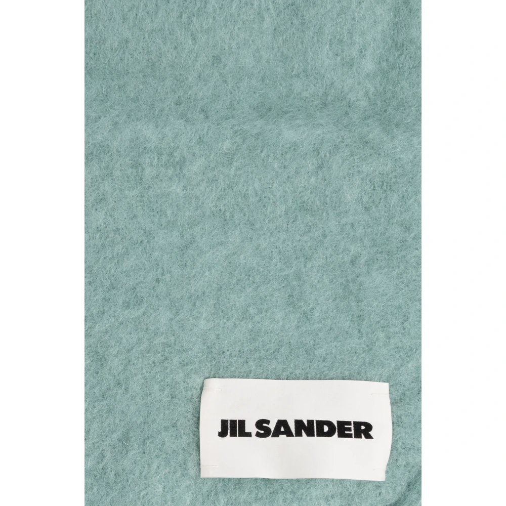Jil Sander Sjaal met logo Blue Dames