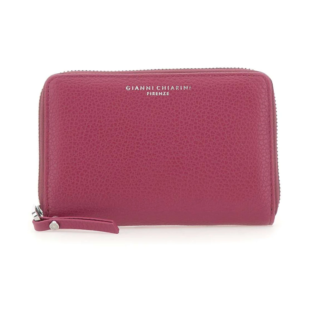 Gianni Chiarini Vrouw Roze Accessoires Dames, One Size, Leer, Grain Wallet
