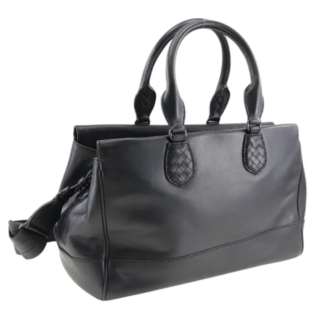 Bottega Veneta Vintage Pre-owned Leather handbags Black Dames