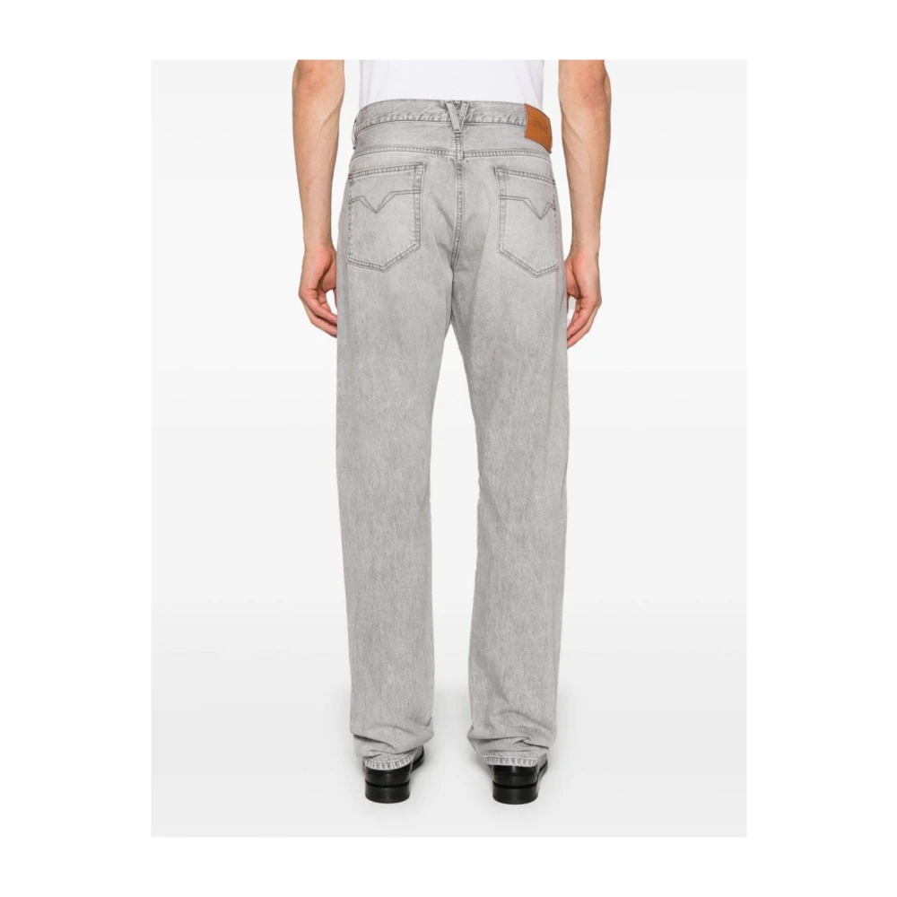 Versace Grijze Casual Medusa Head Jeans Gray Heren