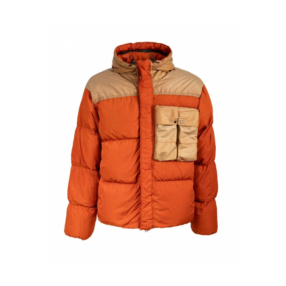 C.p. Company Eco Chromer Mixed Goggle Down Jacket Orange, Herr