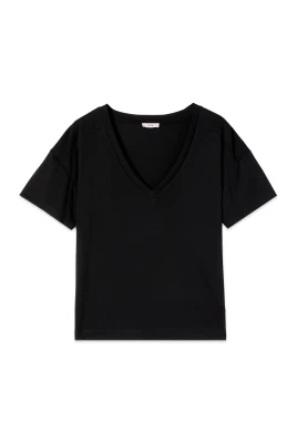 T-shirt med V-ringning i modalblandning