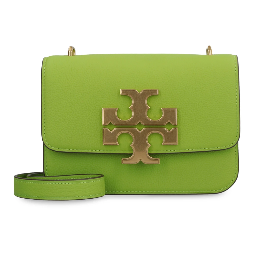 TORY BURCH Luxe Leren Mini Schoudertas Green Dames