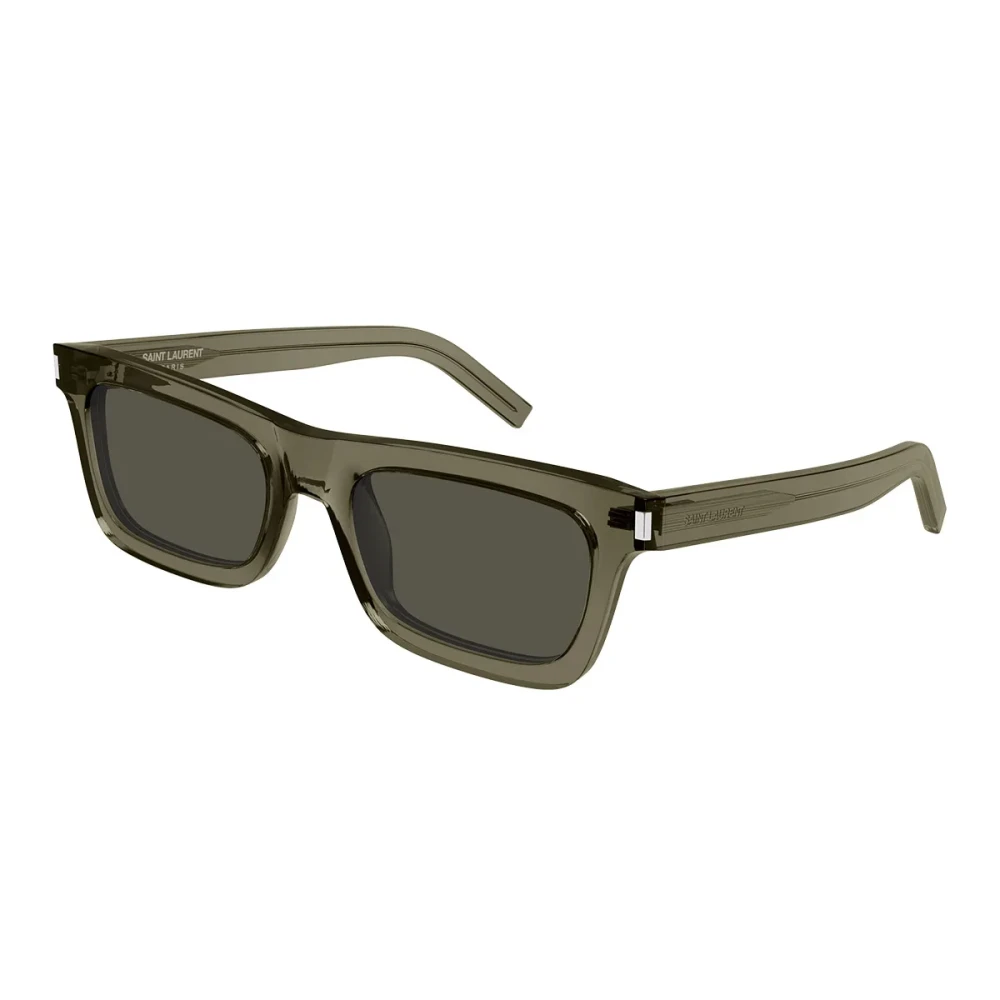 Saint Laurent Unisex Brown Sunglasses, 54 Mm, Rectangular Sunglasses With Grey Lenses