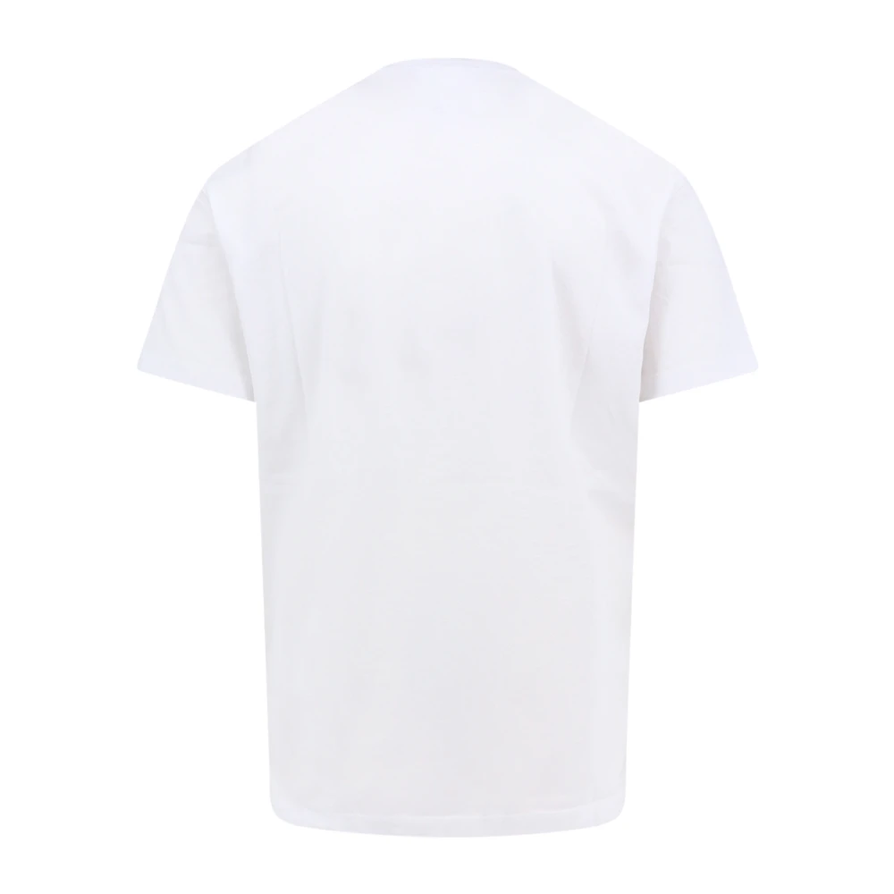 Dsquared2 Logo Print Cotton Crew-Neck T-Shirt White Heren