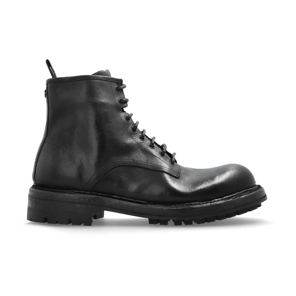 Dolce & Gabbana Hombre Negro - Botines De Cuero - Shoes - 43 Eu