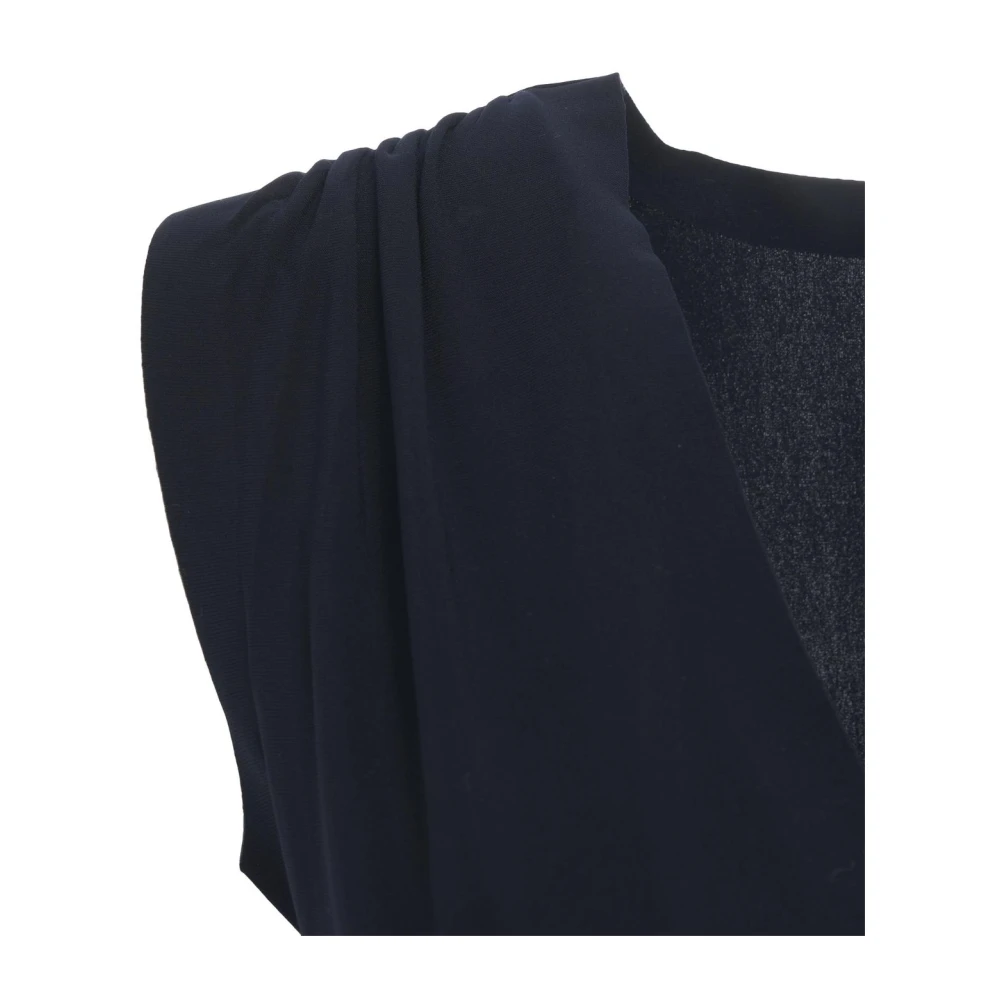 Norma Kamali Blauwe Jumpsuit met Wijde Pijpen Blue Dames