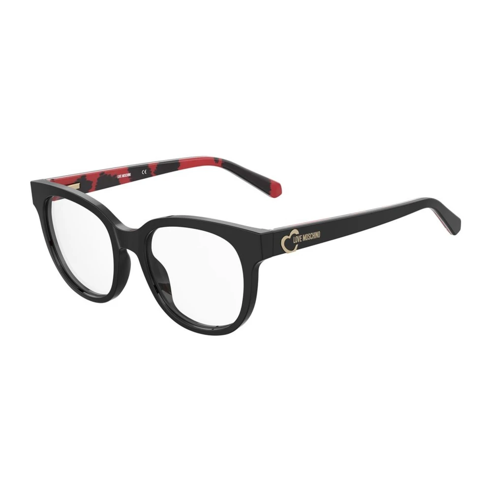 Love Moschino Zwarte Acetaatmontuur Bril voor Vrouwen Black Dames