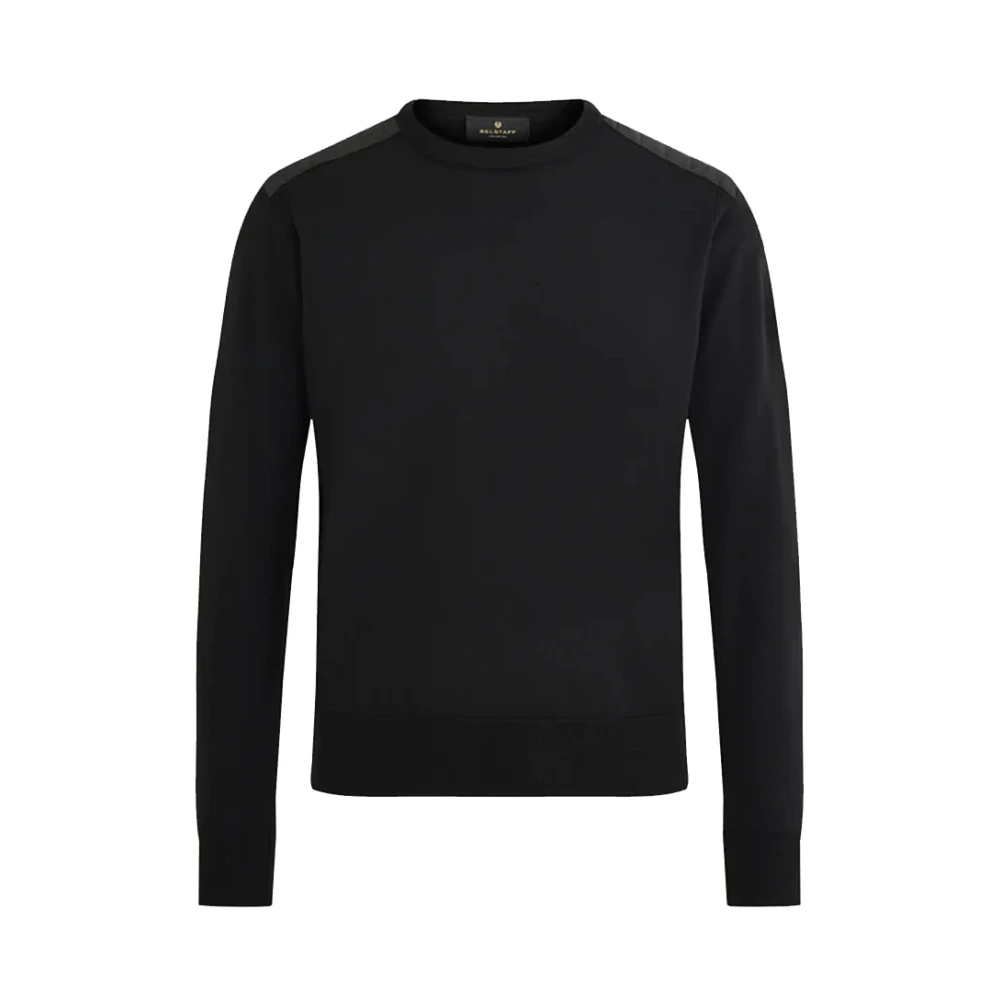 Belstaff Kerrigan Crew Neck Jumper van Merinowol Black Heren