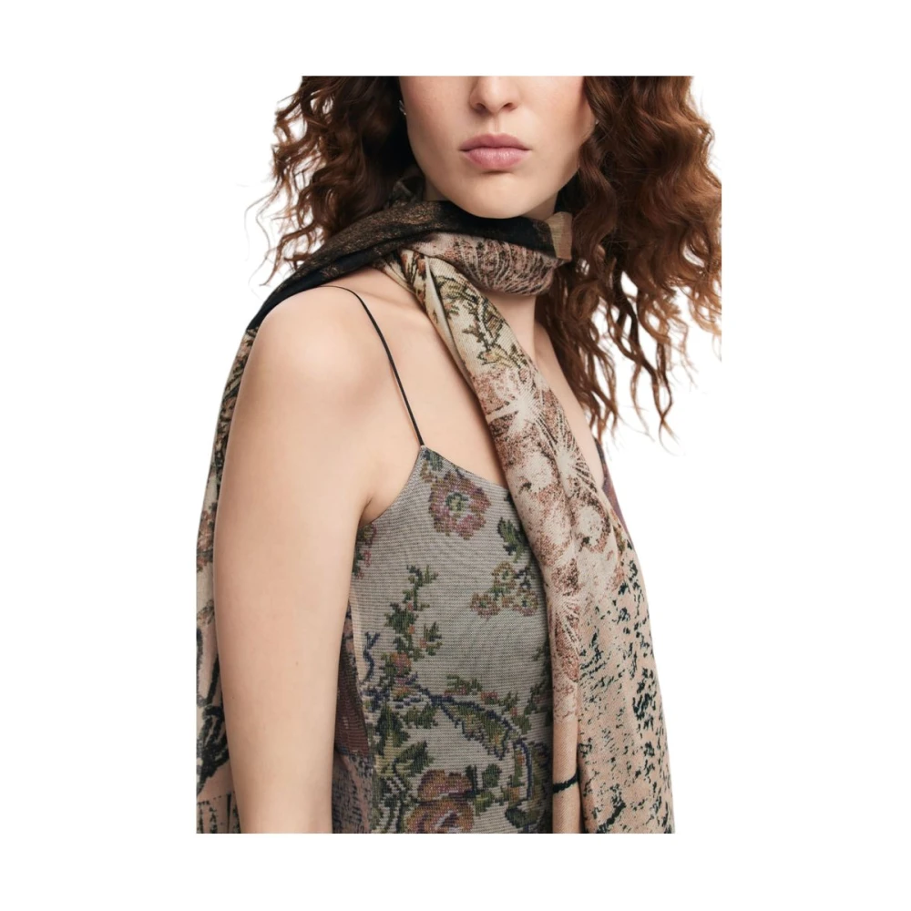 Desigual Polyester Sjaal Herfst Winter Collectie Multicolor Dames