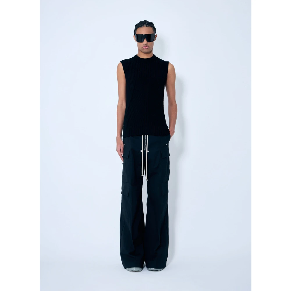 Rick Owens Ribgebreide katoenen top Black Heren