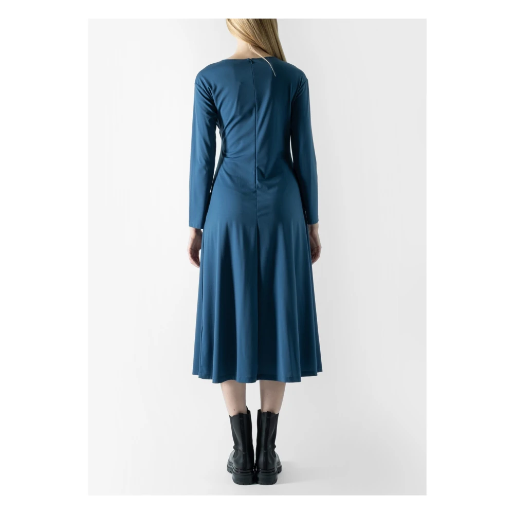 Max Mara Weekend Elegante Midi Jurk met Boothals Blue Dames