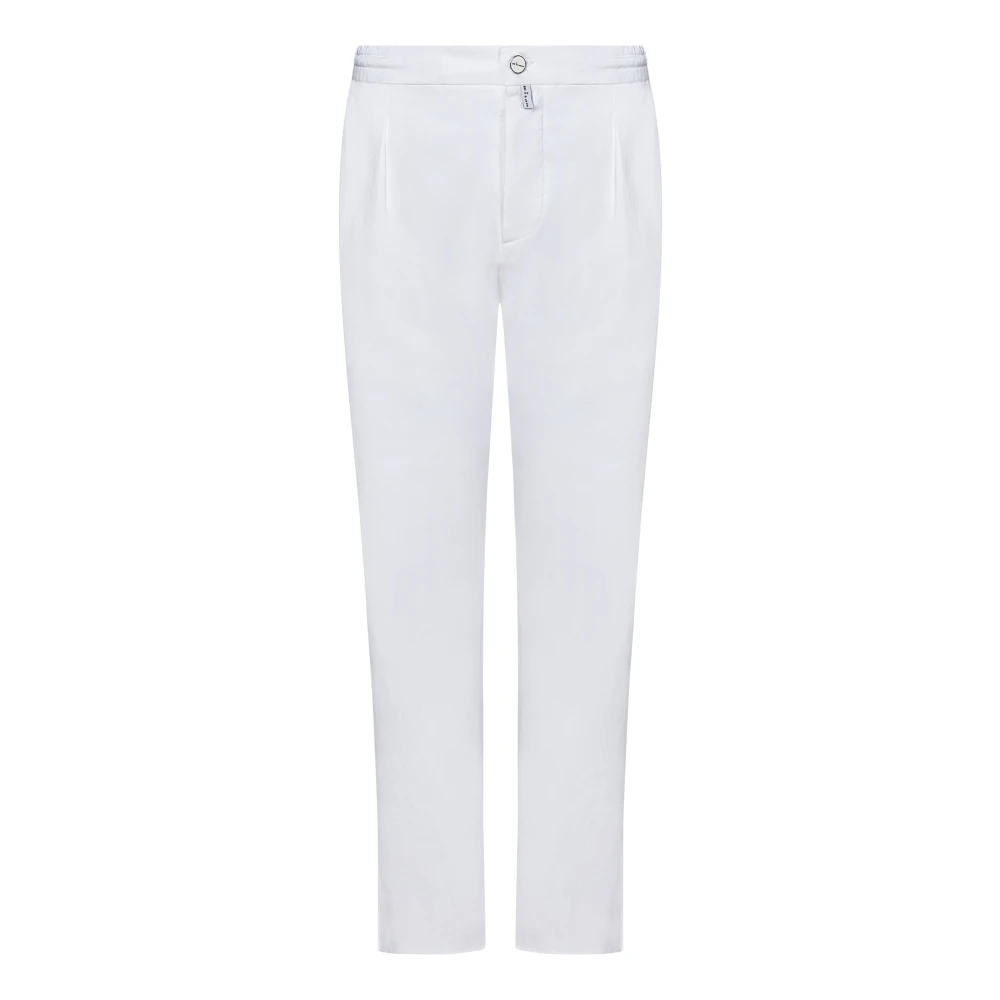 Kiton Witte broek met taps toelopende pijpen White Heren