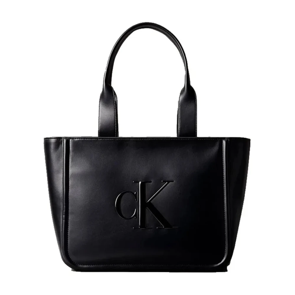 Calvin Klein Women's Black Raised Medium Tote - Shopping Bags - One Size - Bags
