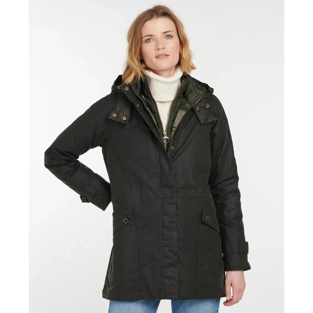 Barbour Cannich Wax Parka Jas Black Dames
