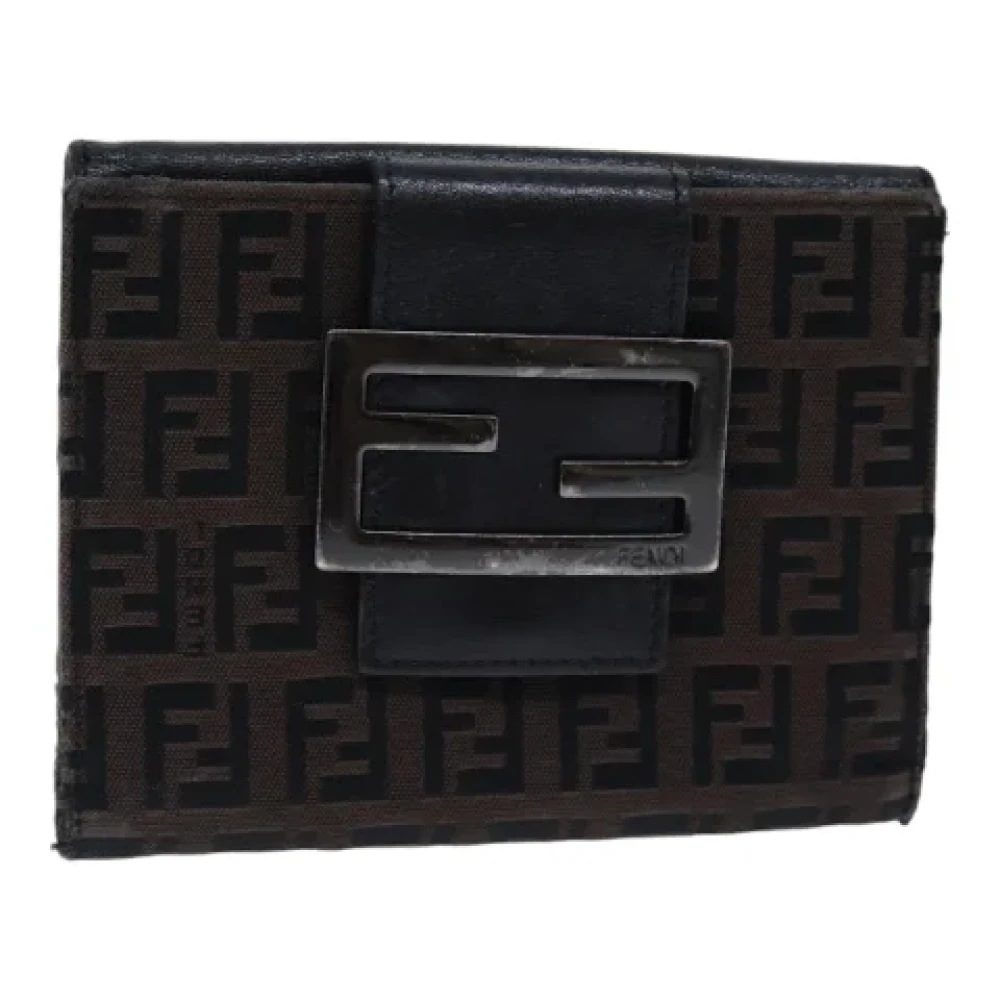 Fendi Vintage Pre-owned Canvas wallets Brown Dames
