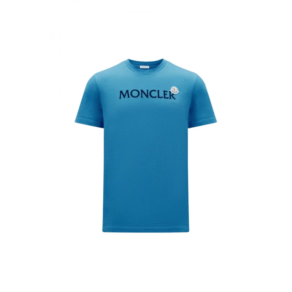 Moncler T-Shirts Blue Heren