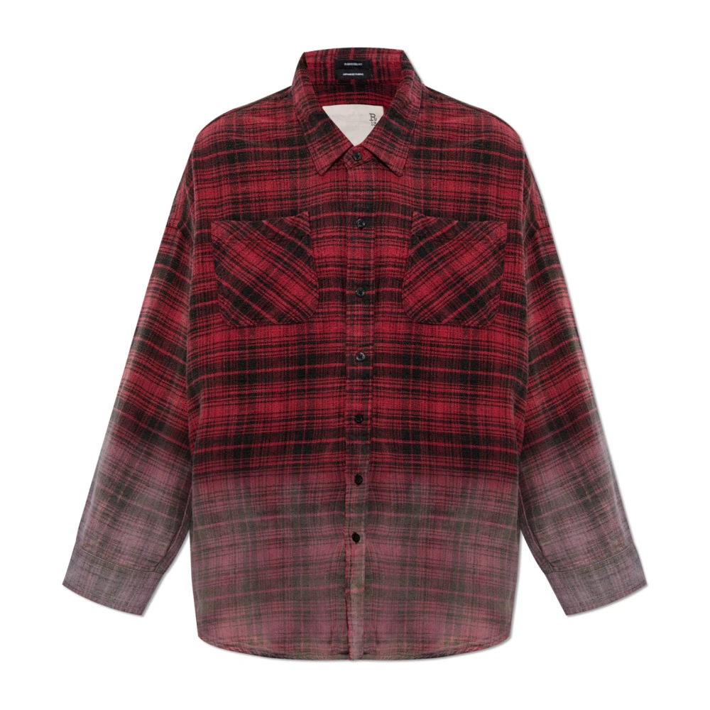 R13 Shirt met Vintage Effect Red Dames